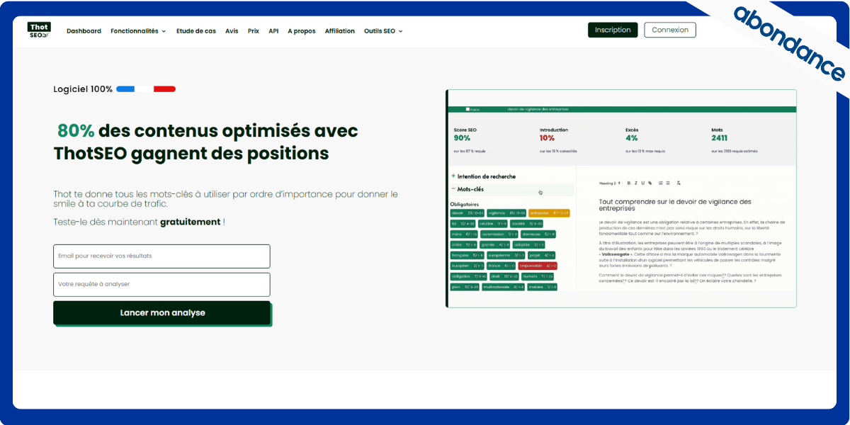 Thot SEO page d'accueil