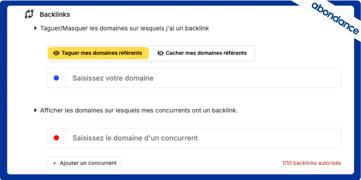 Outil avancé - backlink checker