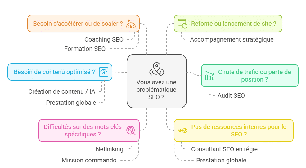 Schéma Vous avez une problématique SEO ?